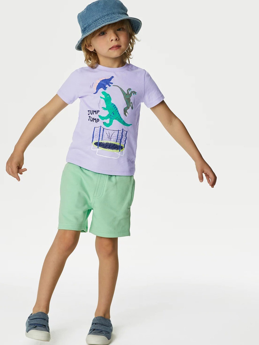 

Marks & Spencer Boys Graphic Printed Pure Cotton T-shirt, Lavender