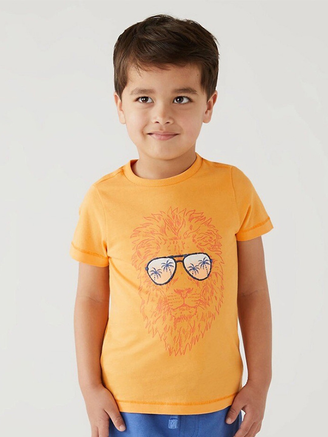 

Marks & Spencer Boys Graphic Printed Pure Cotton T-Shirt, Orange