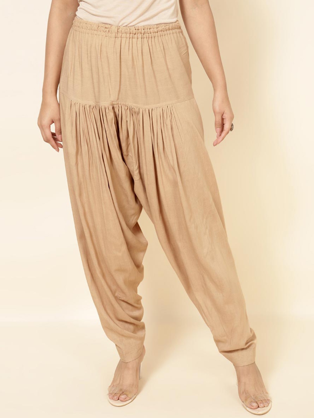 

Fabindia Women Straight-Fit Salwar, Beige