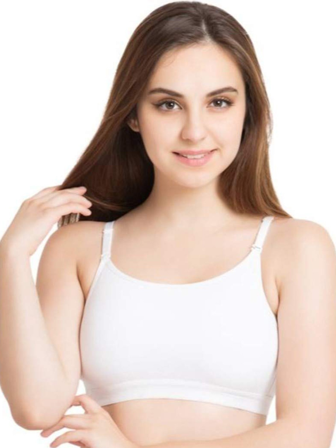 

LYTIX Non-Wired Full Coverage Lightly Padded Sports Bra 360 Degree Support, White