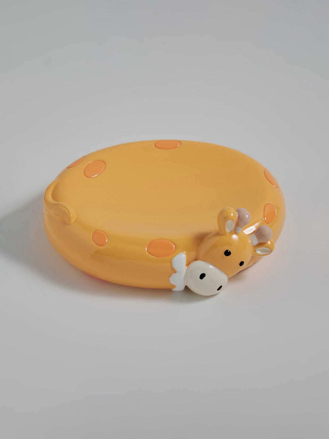 

Home Centre Corsica Zoo Orange-Coloured & White Textured Soap Dish