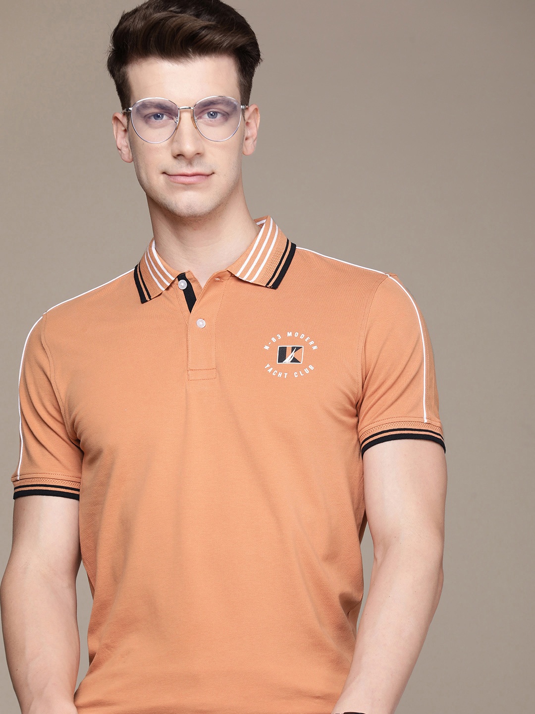 

Nautica Polo Collar T-shirt, Peach