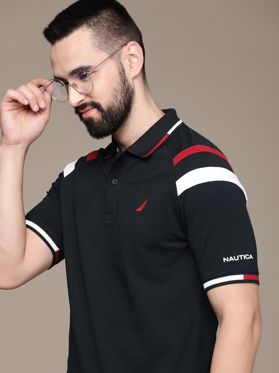 

Nautica Polo Collar T-shirt, Navy blue