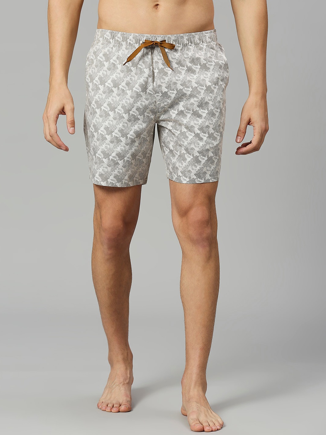 

Mast & Harbour Printed No-Marks Waistband Pure Cotton Boxers MHBX001, Brown