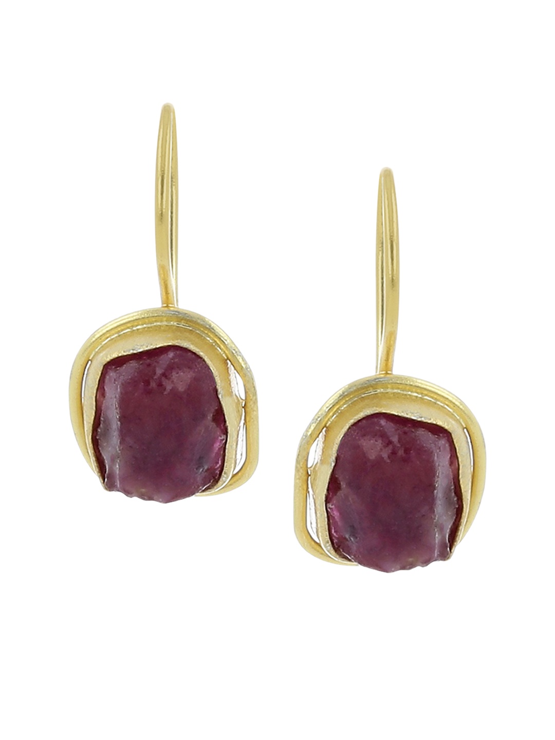 

EL REGALO Gold-Plated Contemporary Drop Earrings