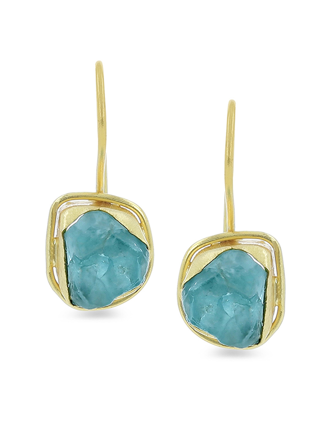

EL REGALO Gold-Plated Contemporary Drop Earrings