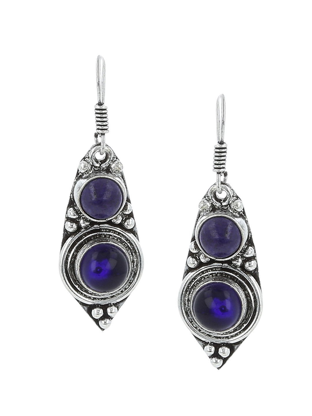 

EL REGALO Contemporary Drop Earrings, Silver
