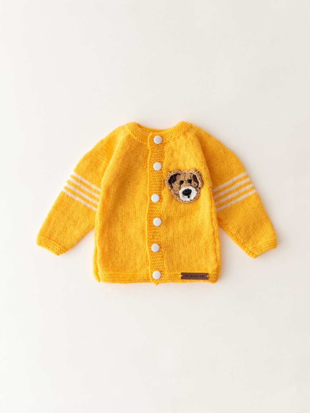 

The Original Knit Infants Kids Embroidered Cardigan Sweater, Yellow