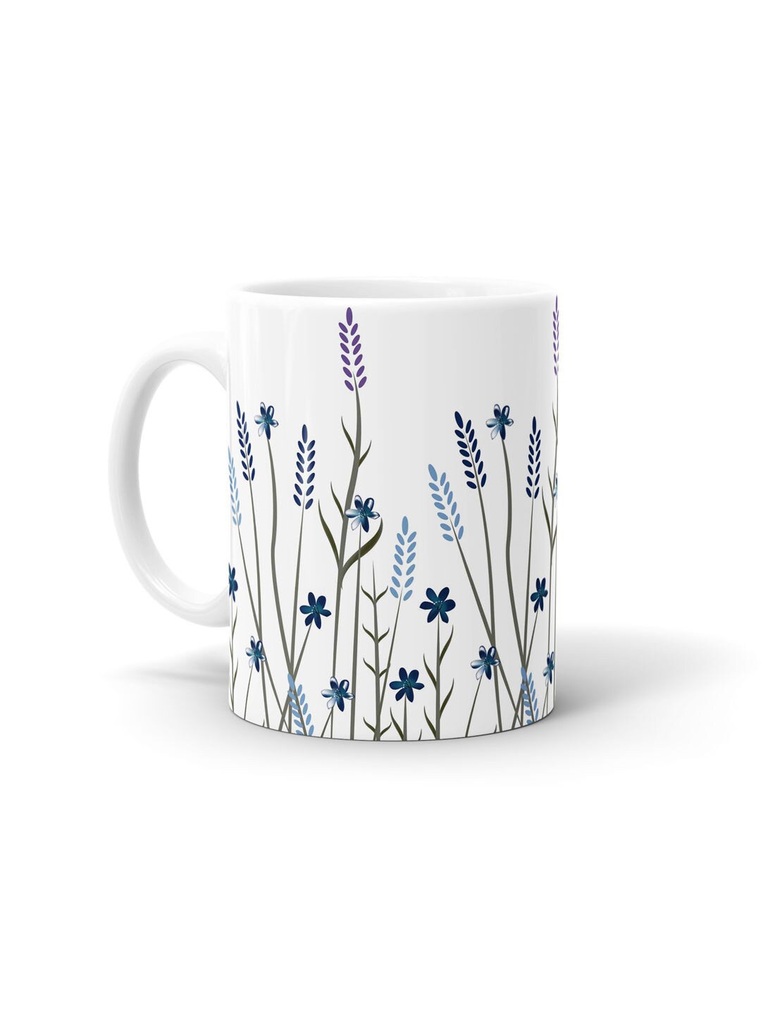 

macmerise White & Purple Printed Ceramic Matte Coffee Mug - 330 ML