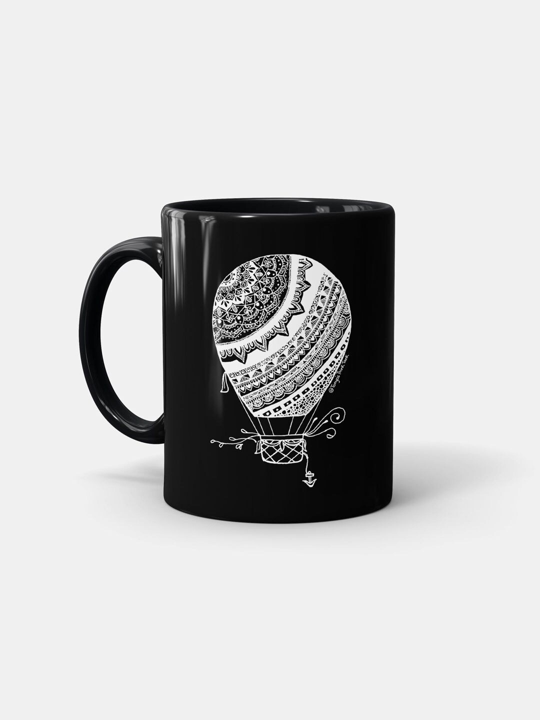 

macmerise Black & White Printed Ceramic Matte Coffee Mug - 330 ML