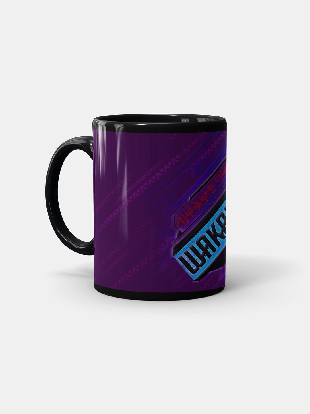 

macmerise Purple & Blue Wakanda Forever Printed Ceramic Matte Coffee Mug - 330 ML