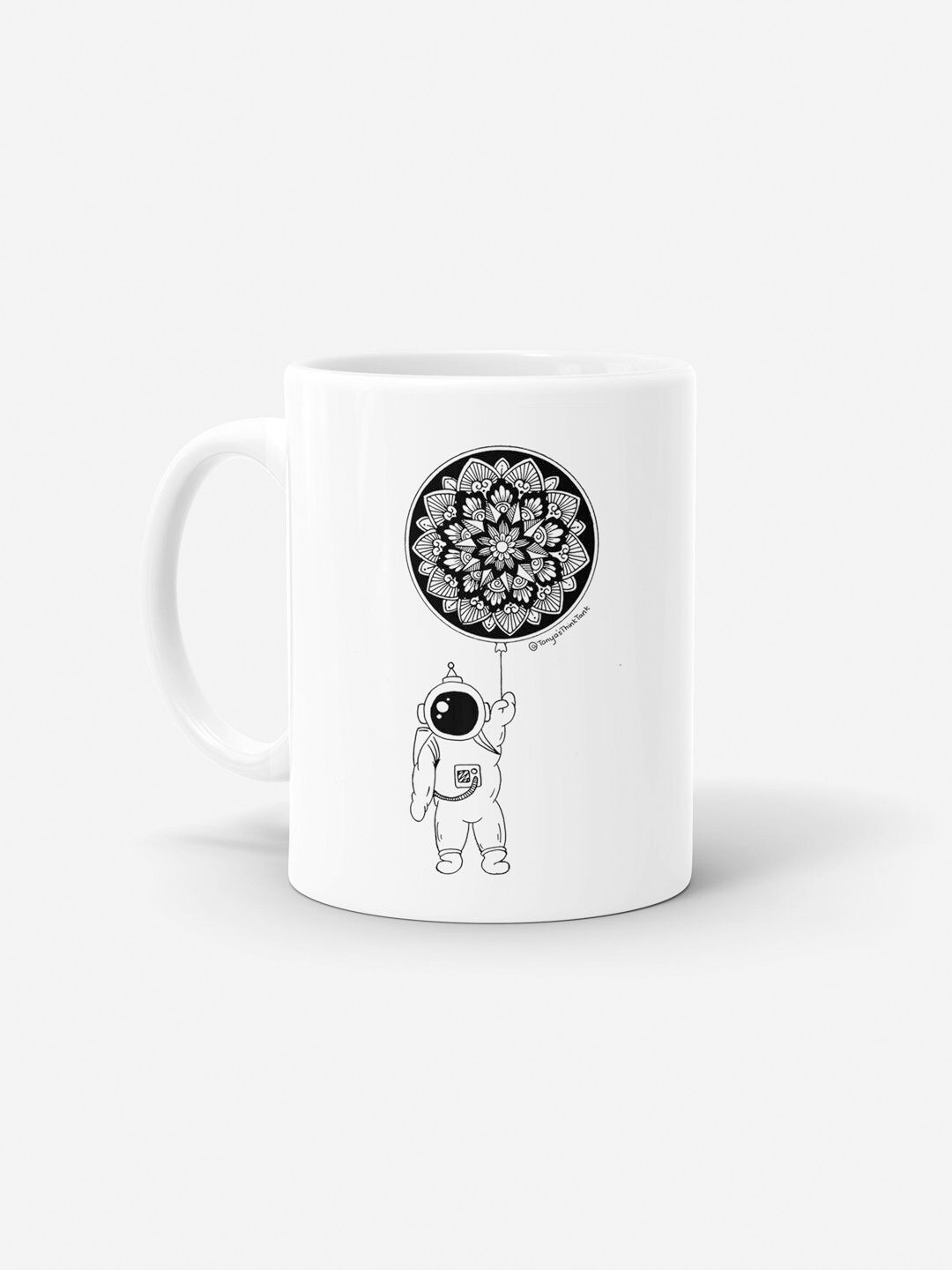 

macmerise White Printed Ceramic Matte Coffee Mug - 330 ML