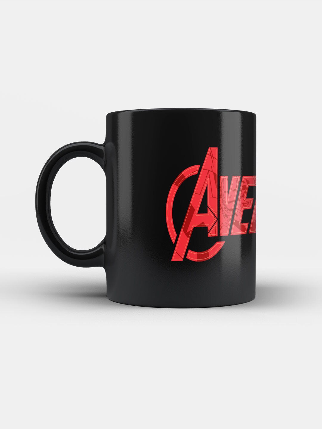 

macmerise Black & Red Avengers Printed Ceramic Matte Coffee Mug - 330 ML