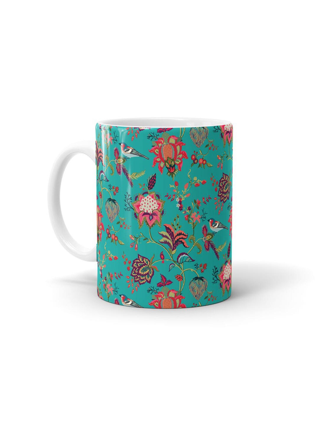 

macmerise Blue & Pink Printed Ceramic Matte Coffee Mug - 330 ML