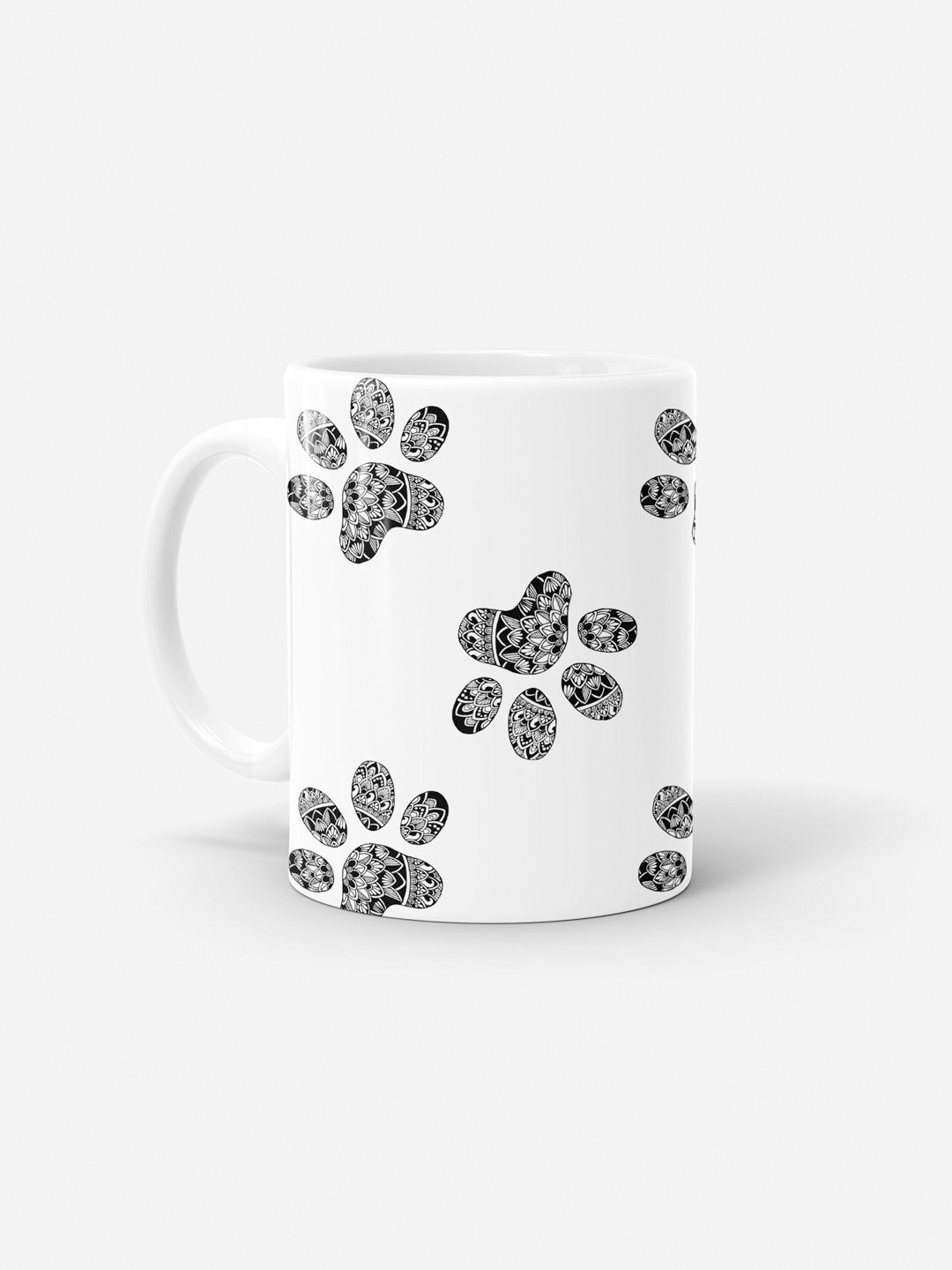 

macmerise White Printed Ceramic Matte Coffee Mug - 330 ML