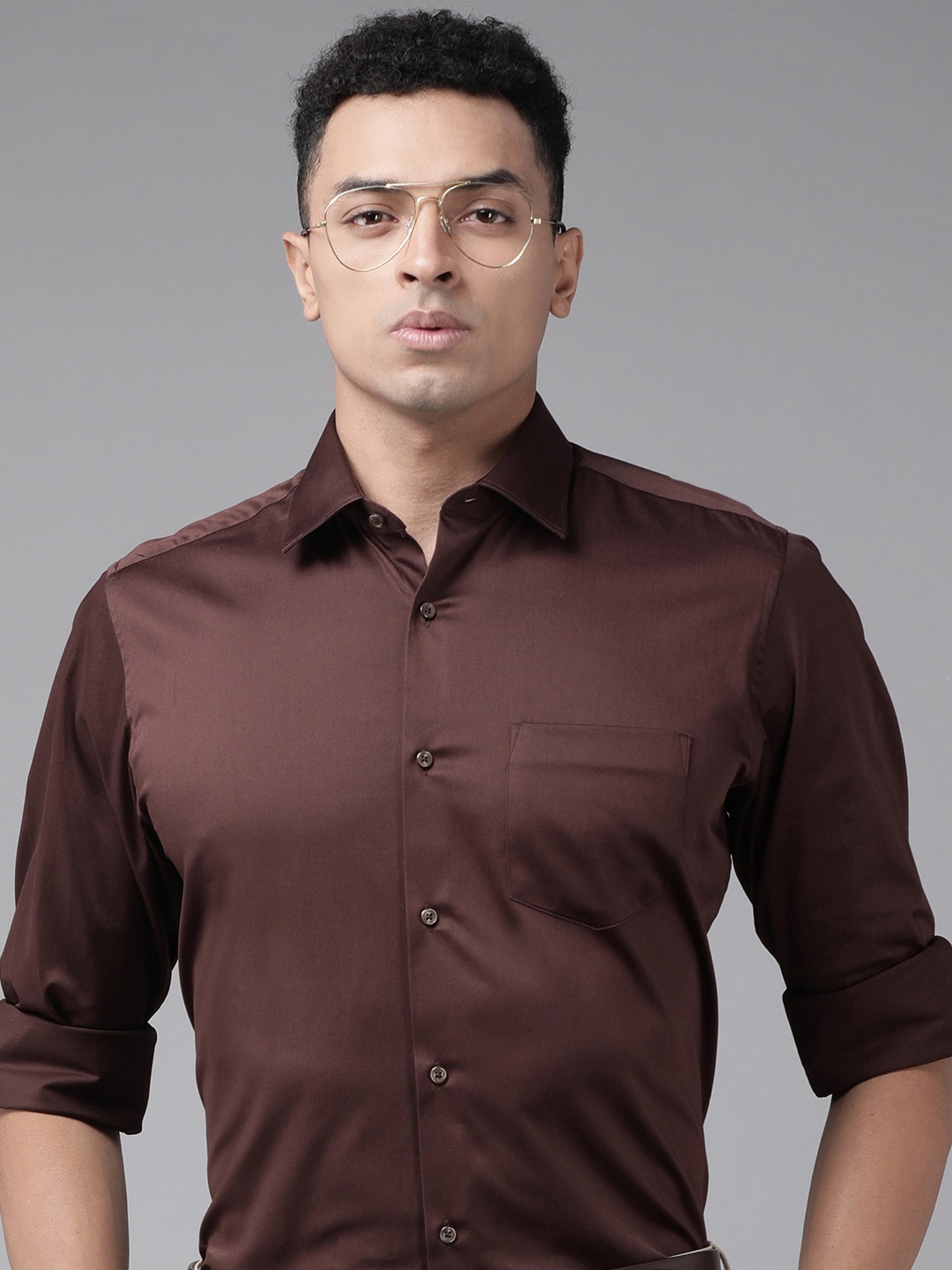 

Van Heusen Custom Fit Formal Shirt, Brown
