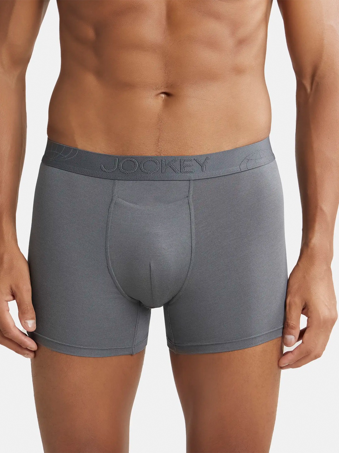 

Jockey Tencel Micro Modal Solid Boxer Brief with Internal Breathable Mesh-IC52, Grey