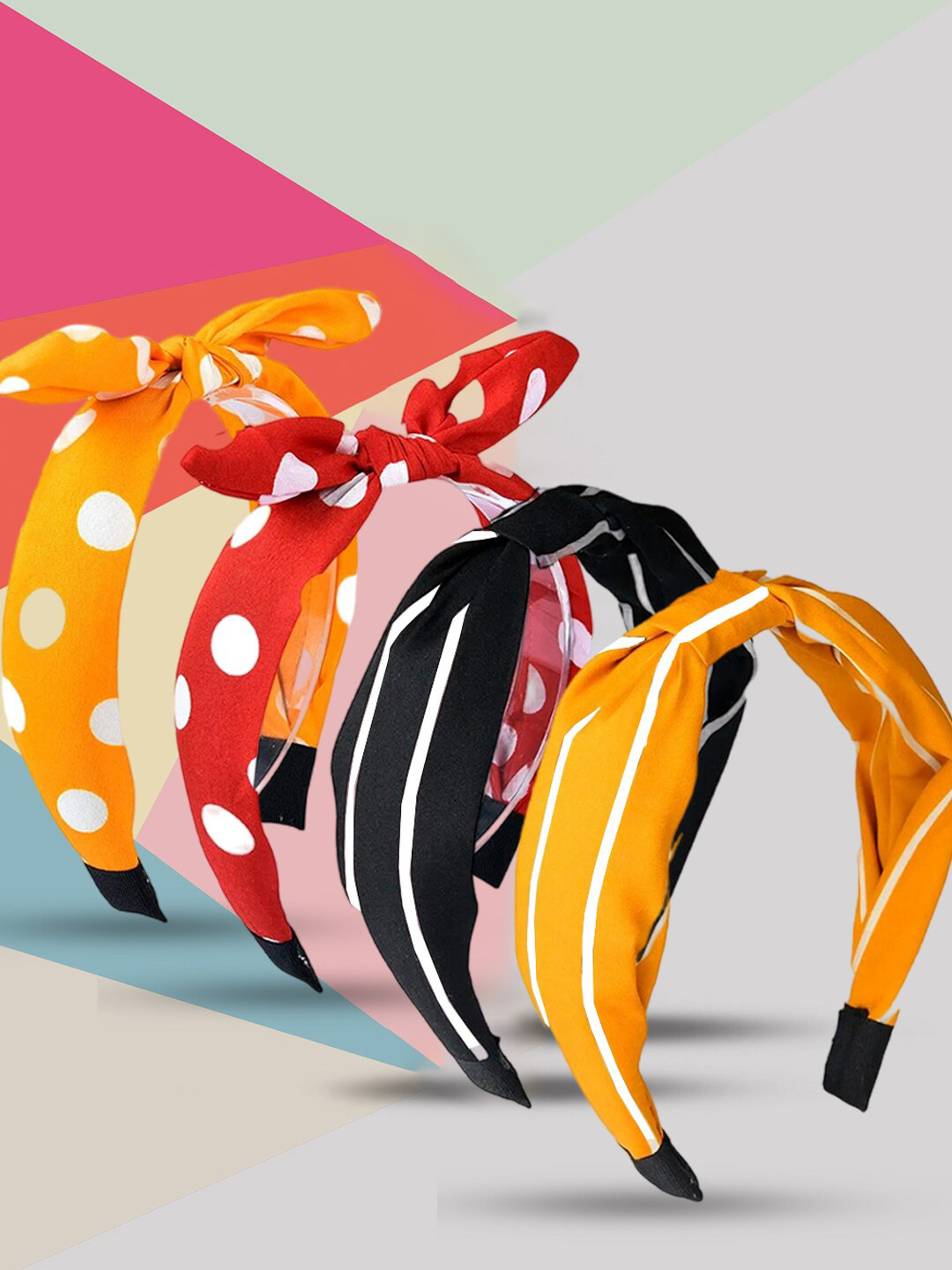 

OOMPH Women Set of 4 Hairband, Black