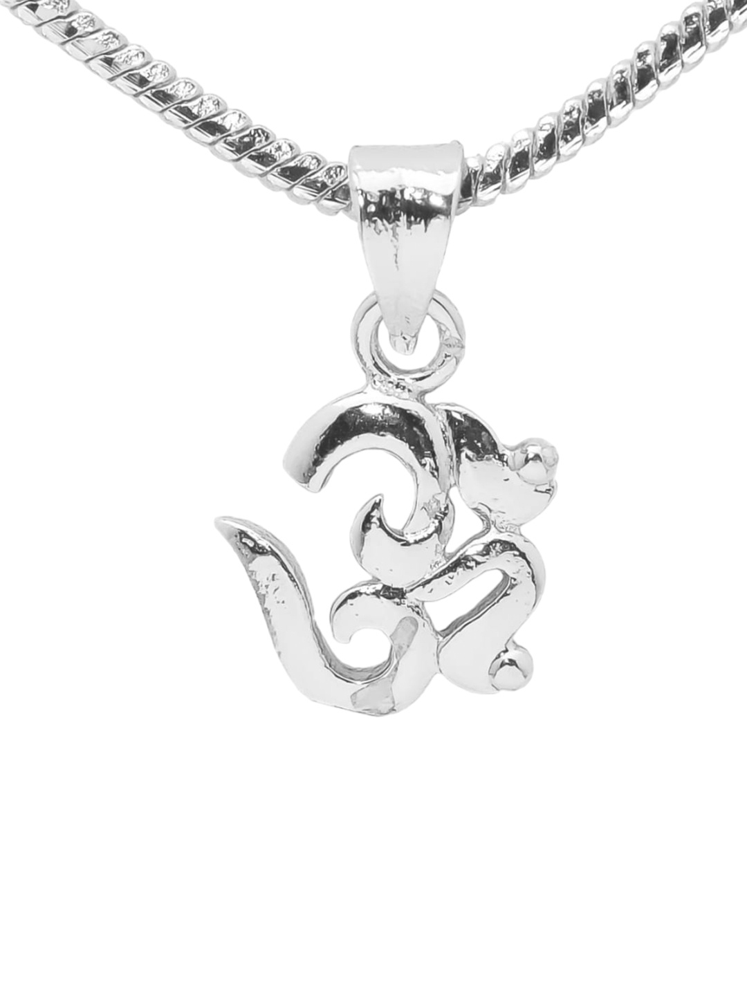 

OOMPH Men OM Pendant Chain, Silver