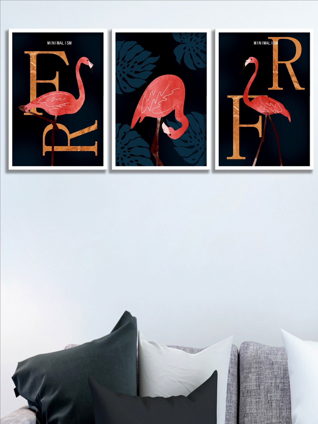 

SAF Black & Red 3 Pieces Modern Art Framed Wall Art