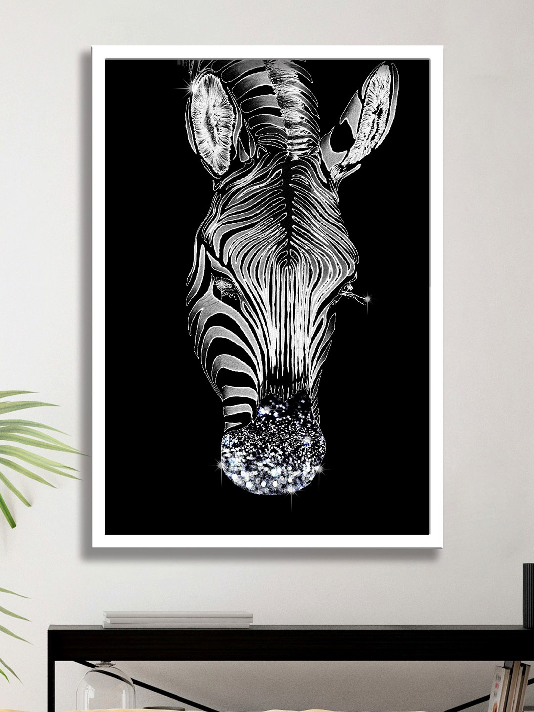 

SAF White & Black Framed Modern Painting Wall Art