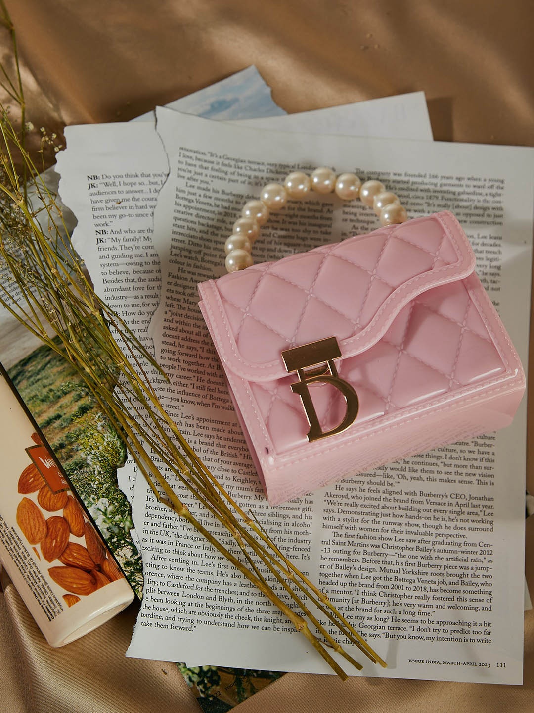 

Athena PU Small Structured Handheld Bag, Pink