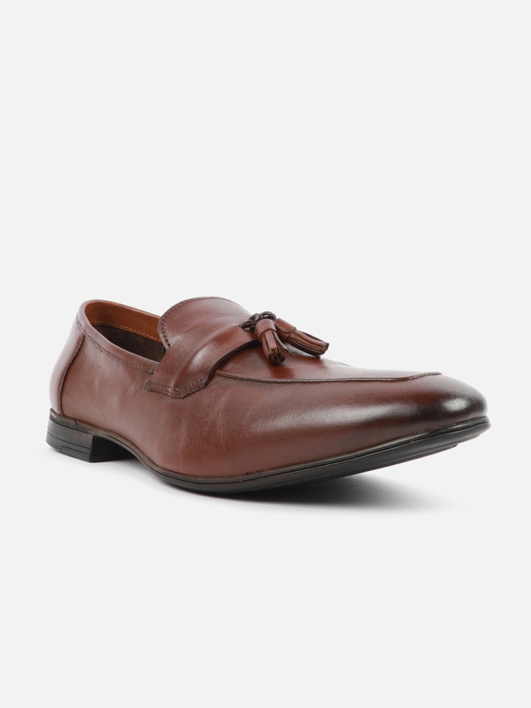 

Carlton London Men Comfort Insole Leather Tassel Loafers, Tan