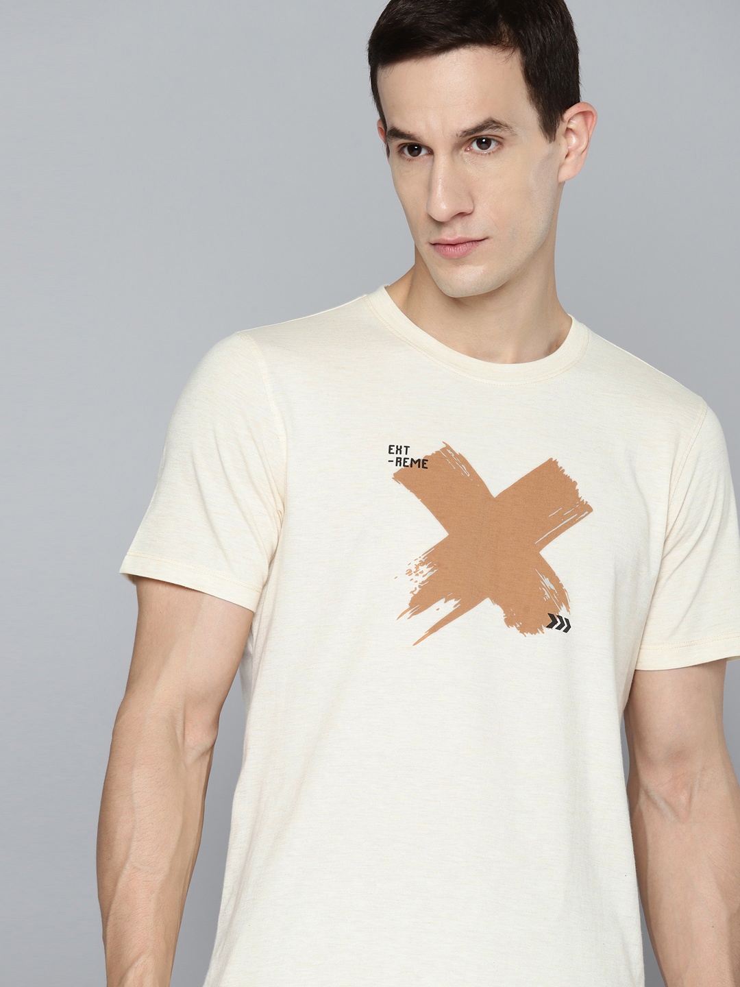 

HRX by Hrithik Roshan Men Graphic Printed T-shirt, Beige
