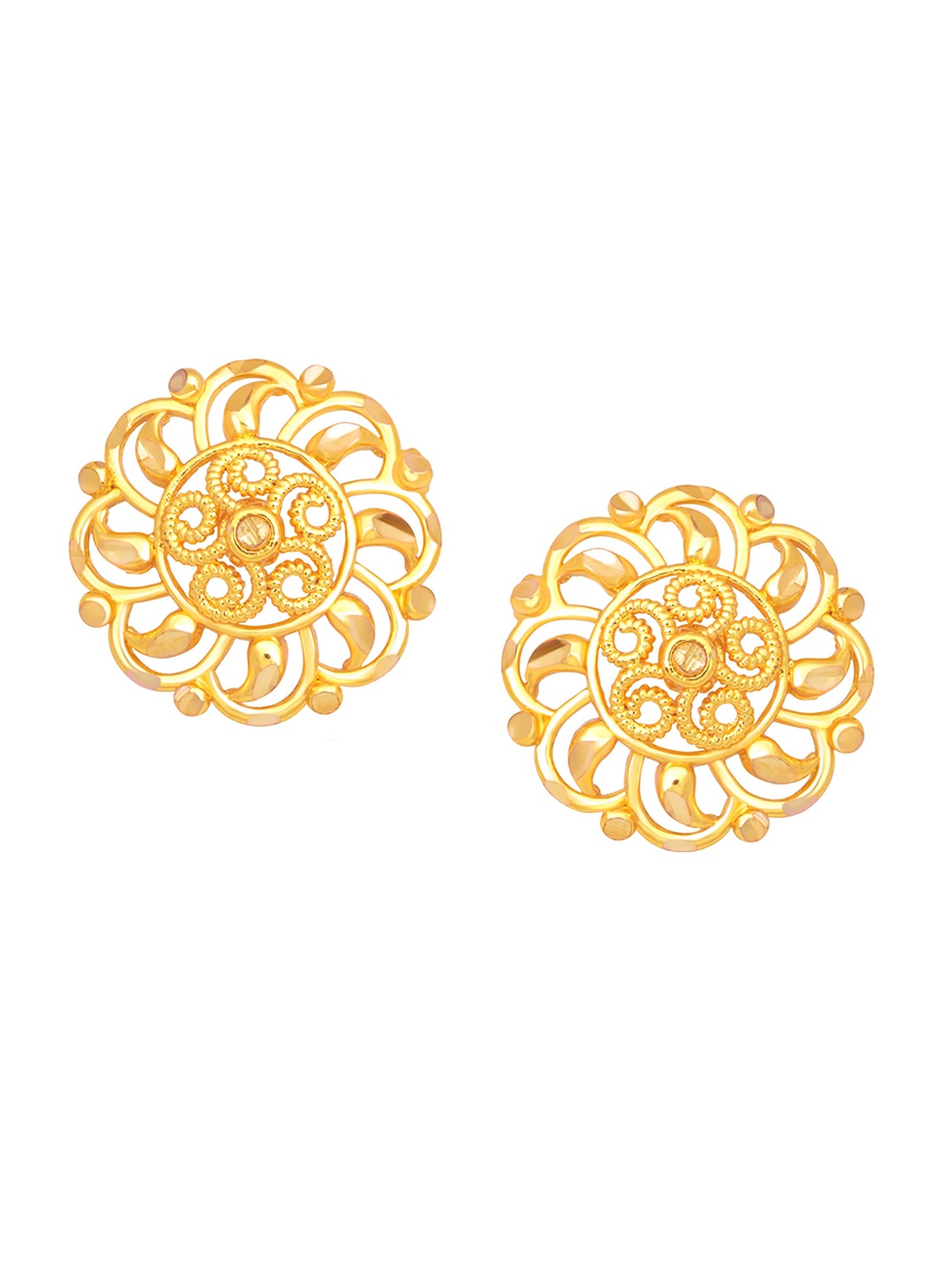 

Vighnaharta Gold-Plated Floral Shaped Studded Earrings