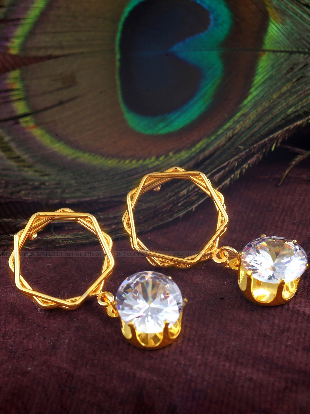 

Vighnaharta Gold-Plated Classic Hoop Earrings