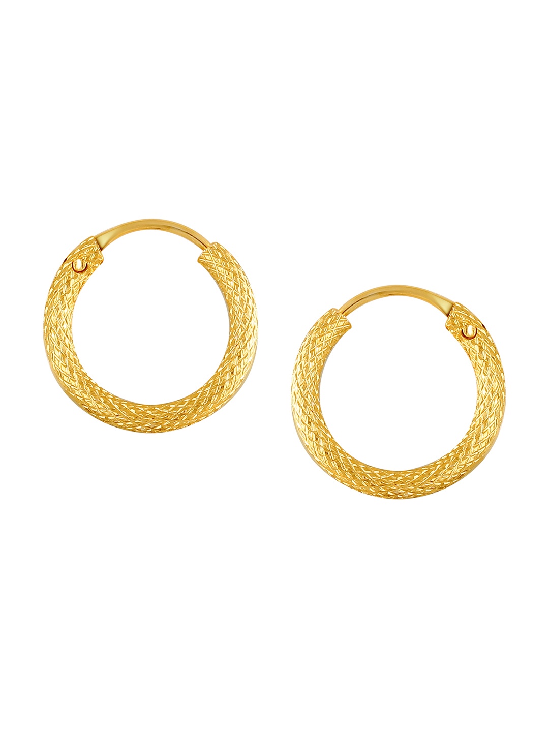 

Vighnaharta Gold-Plated Circular Hoop Earrings