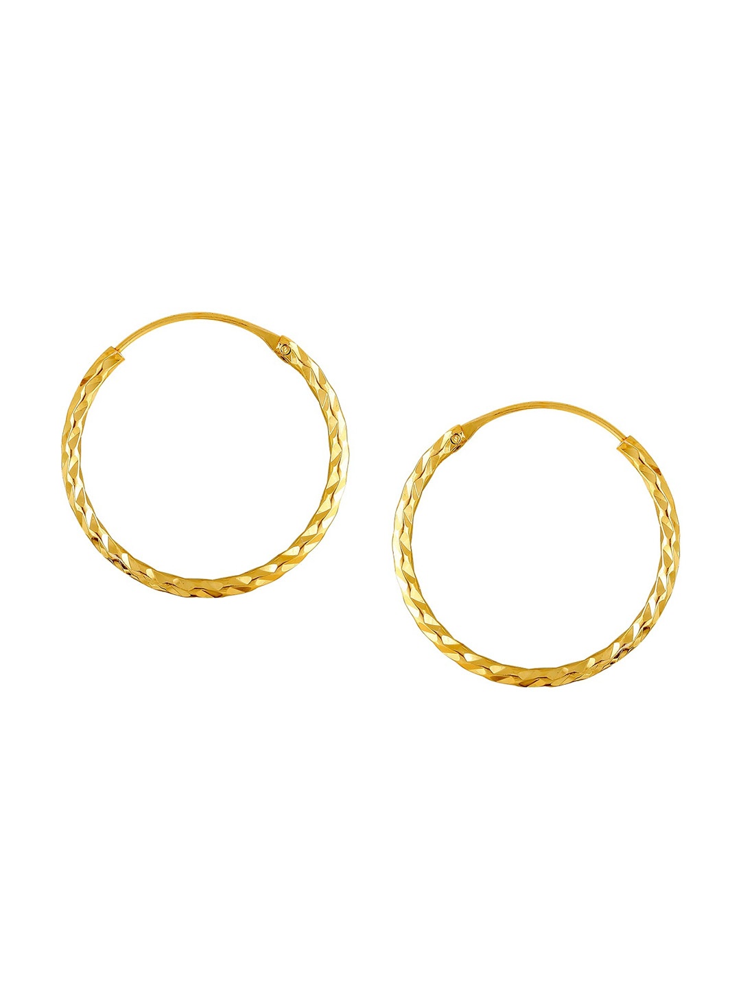 

Vighnaharta Gold-Plated Circular Hoop Earrings
