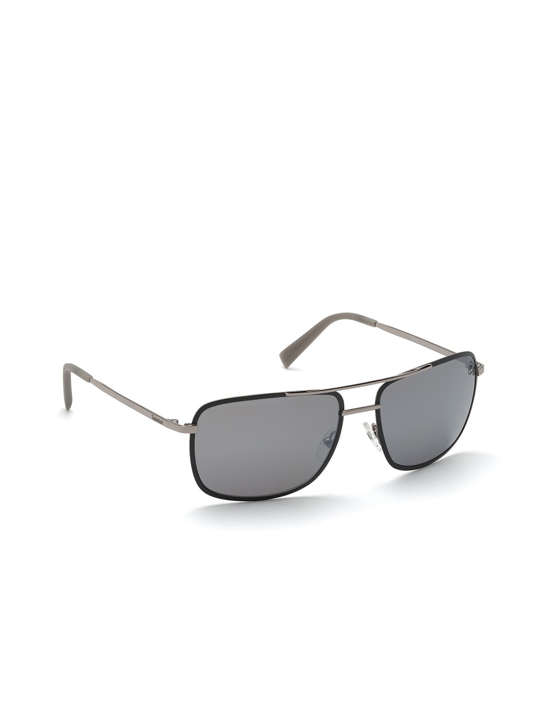 

Timberland Men Polarized Lens Square Sunglasses-TB9202 62 20D, Black
