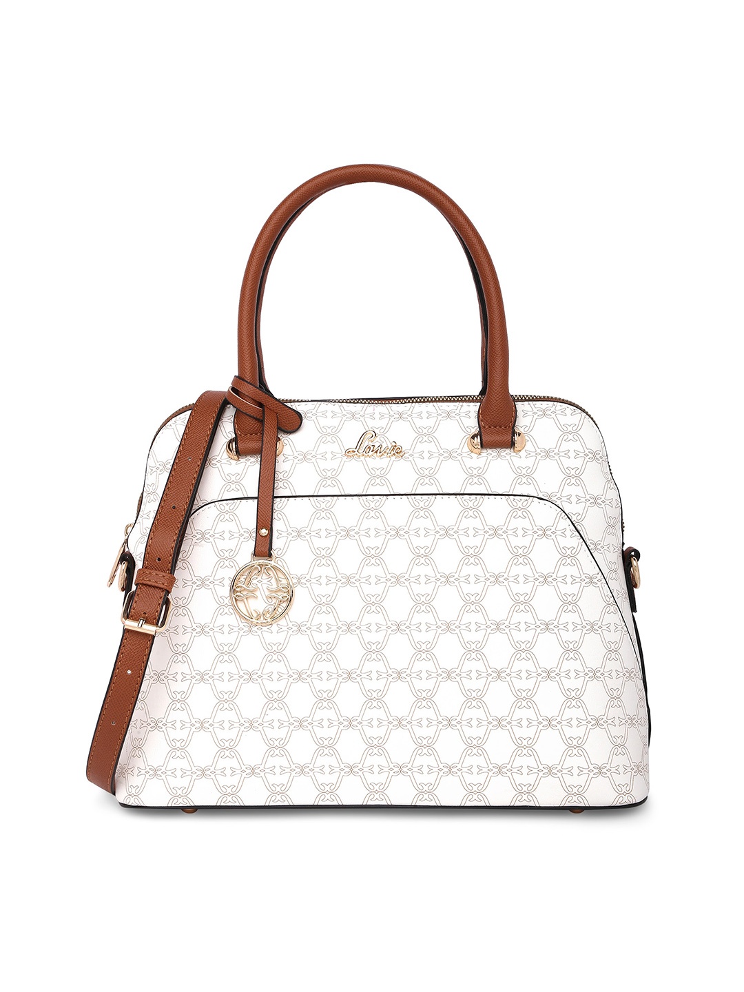 

Lavie Printed Structured Handheld Bag With Tasselled, White