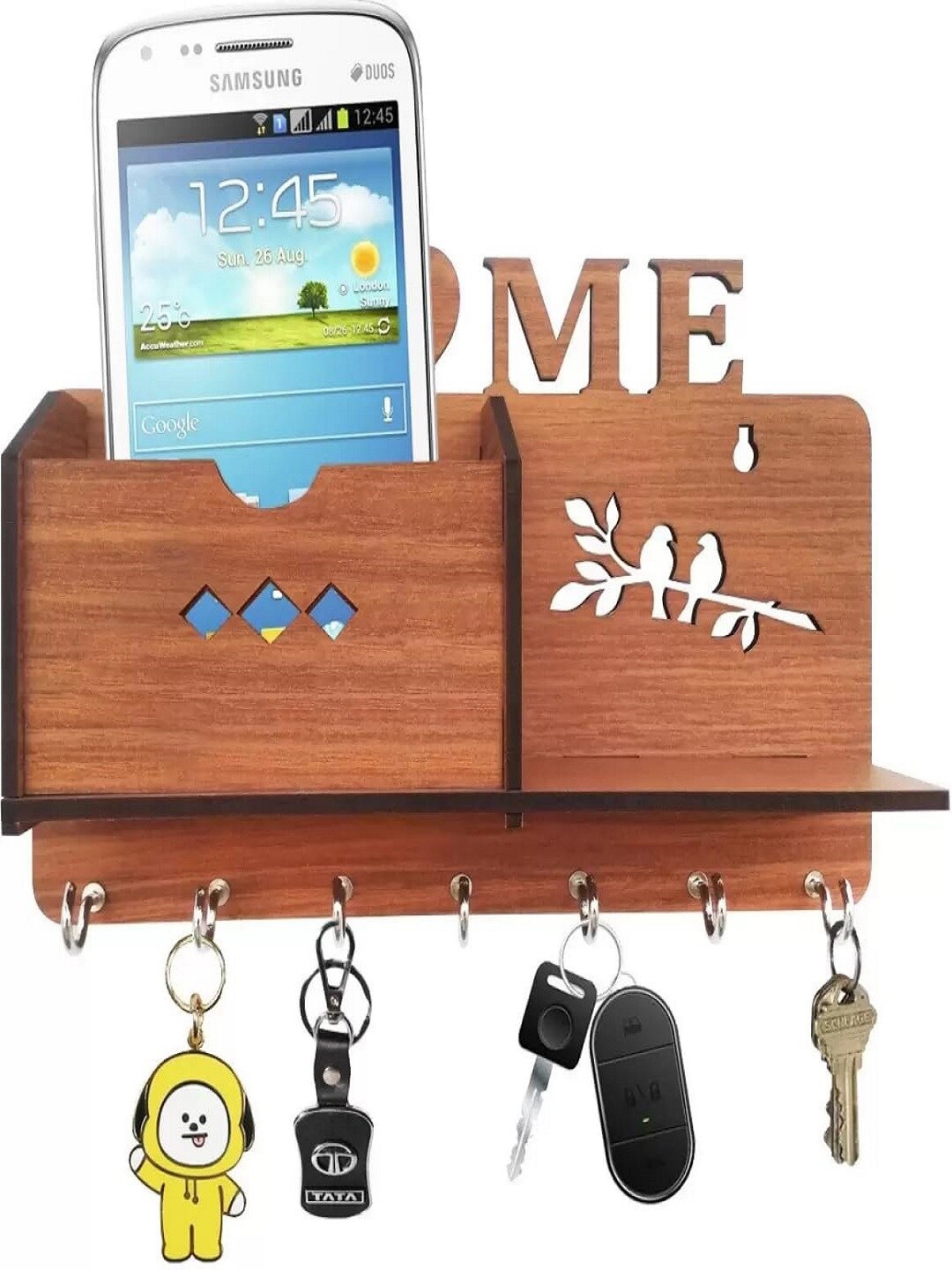 

DALUCI Brown Wall Key Holder Stand