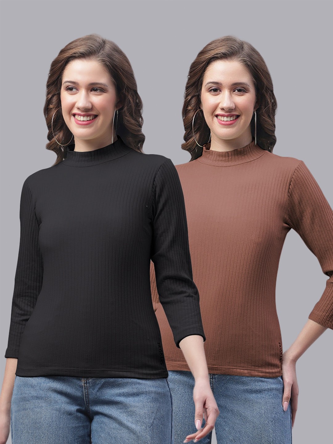 

Friskers Pack Of 2 Striped T-Shirt, Black