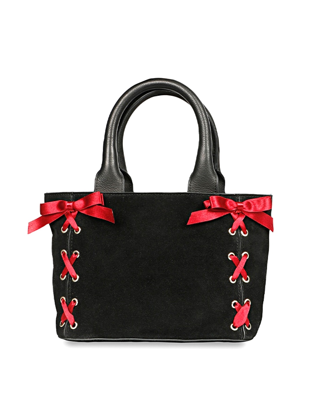 

Saint G Textured Leather Structured Handheld Bag, Black