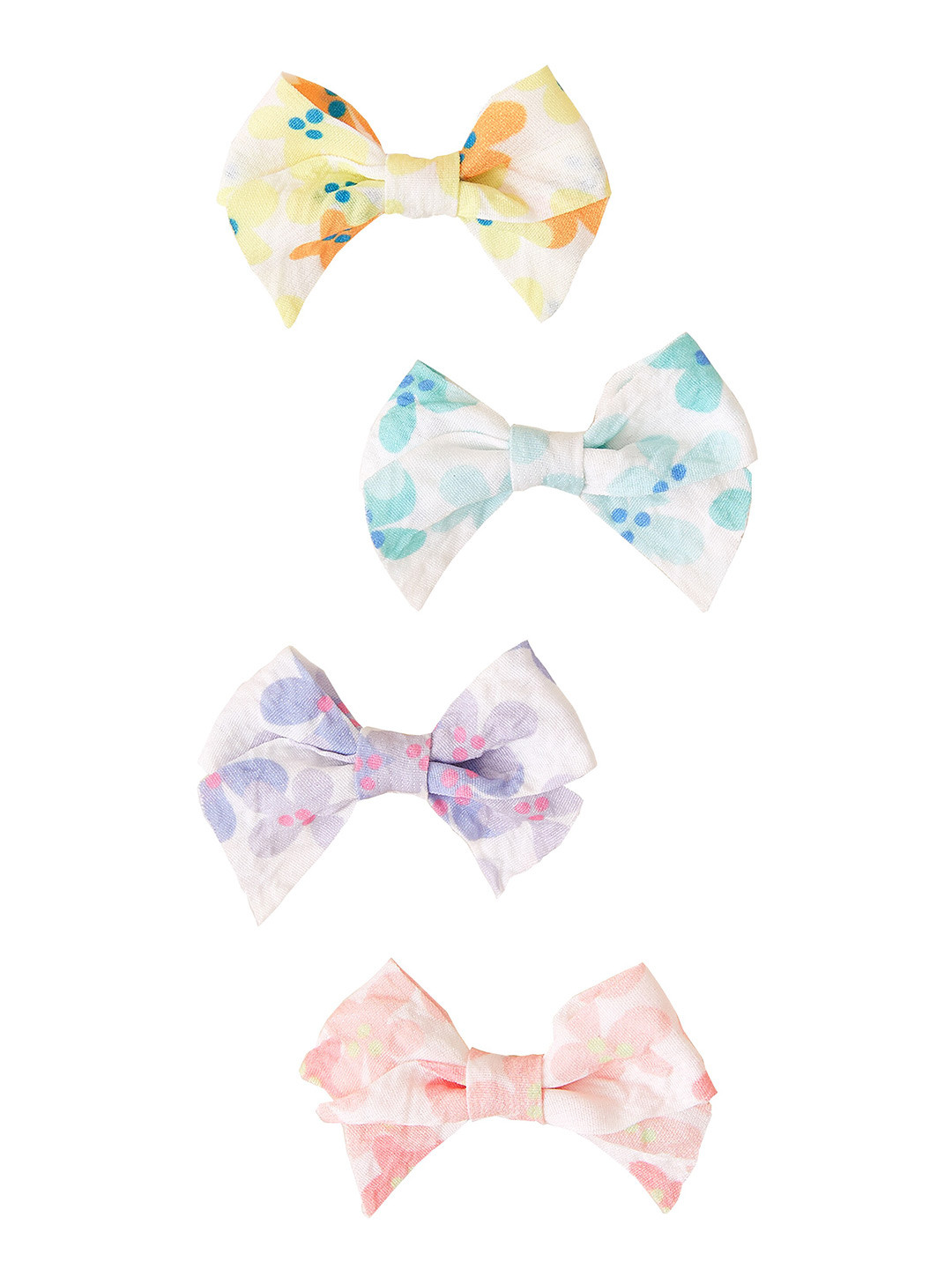

Accessorize London Girls Set Of 4 Floral Bow Salon Hair Clips, Purple