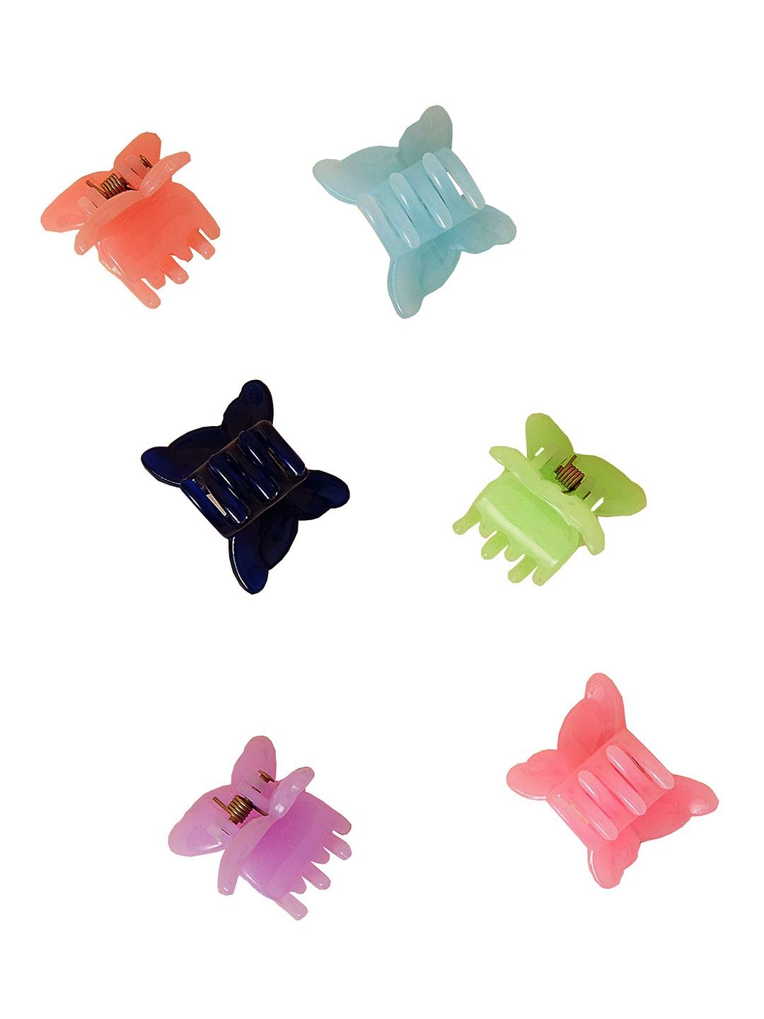 

Accessorize London Girl Set Of 6 Butterfly Claw Hair Clips, Green