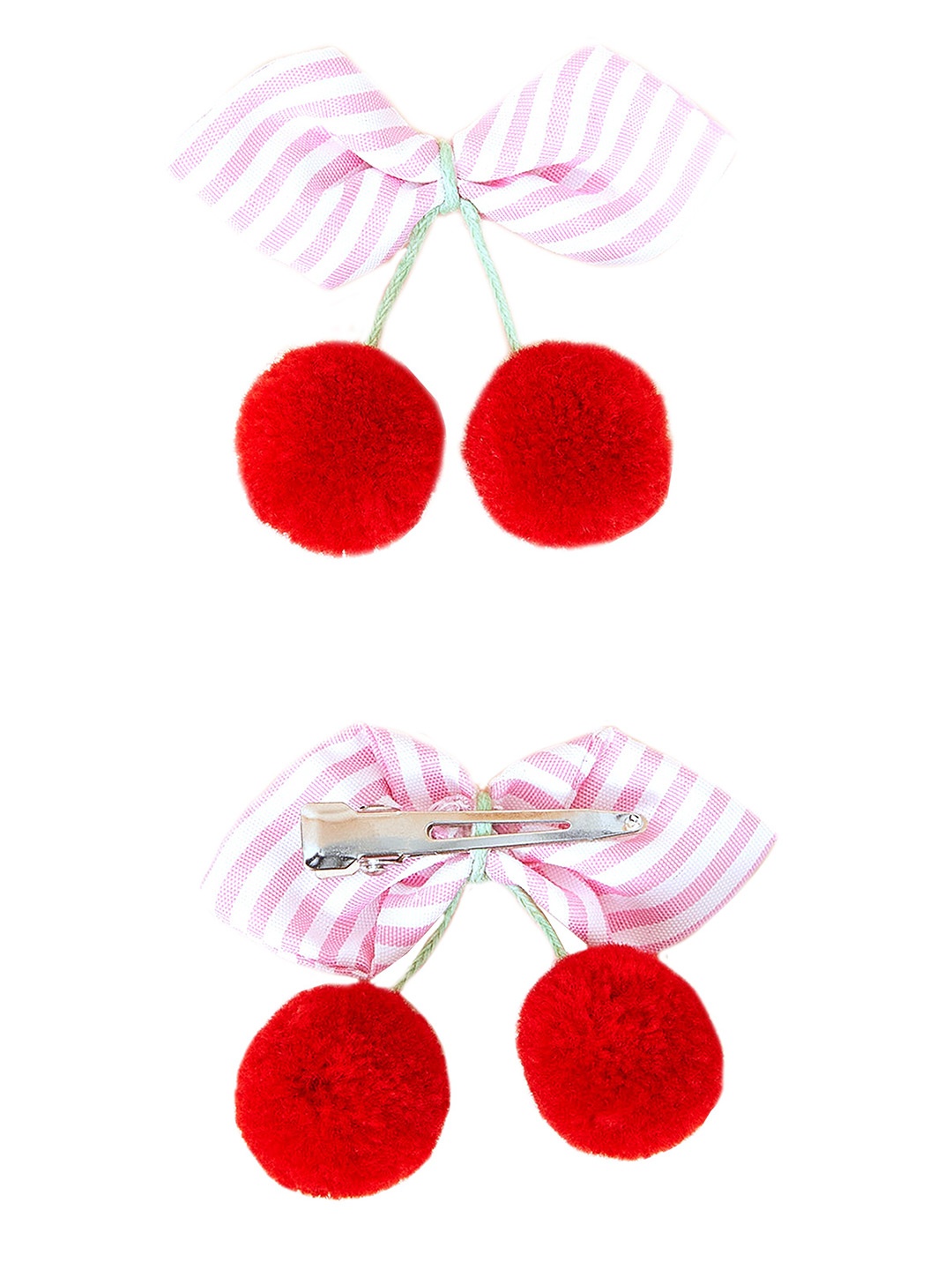 

Accessorize Girls Set of 2 Cherry Salon Hair Clips, Red