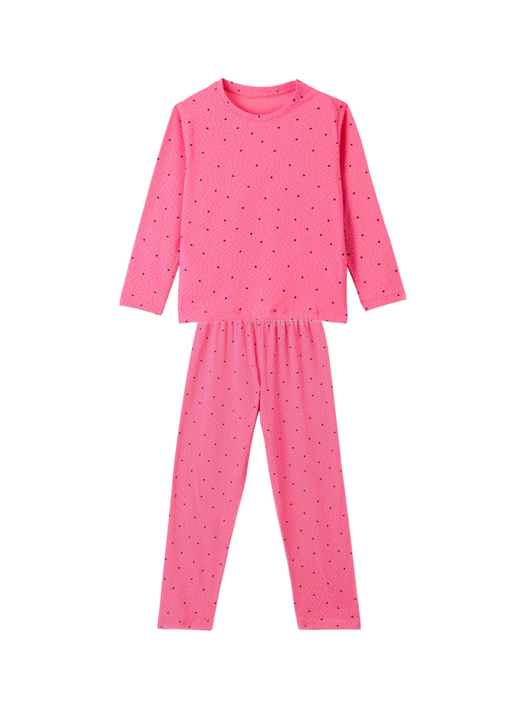 

Kanvin Boys Pink & Black Printed Night Suit