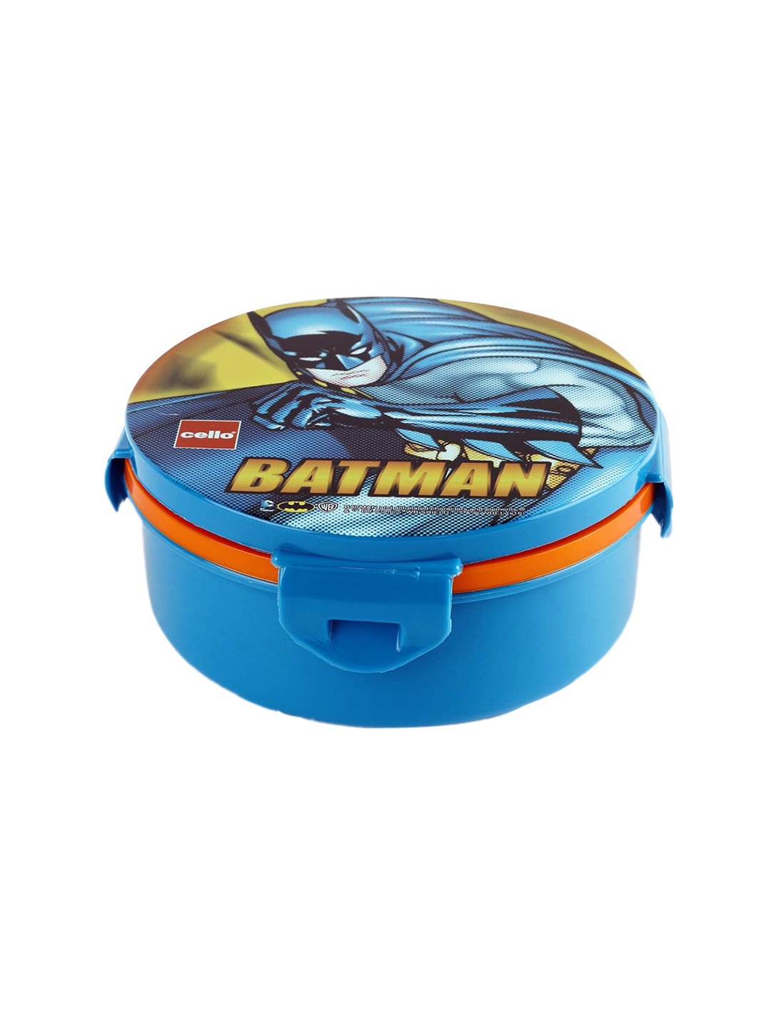 

Cello Tiffy Set of 1 Batman Print Inner Stainless Steel Lunchbox- 460ml, Blue