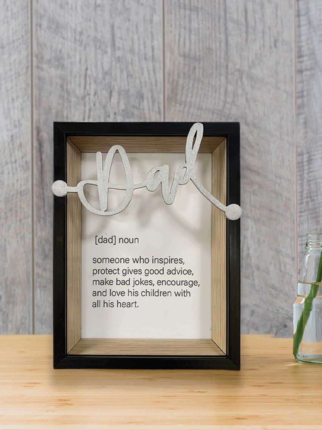 Art Street Black & Silver-Toned Dad Mdf Framed Art Print Photo Frame