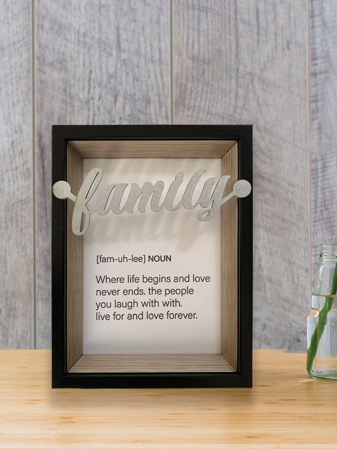 

Art Street Black & Silver-Toned Family Mdf Framed Art Print Photo Frame