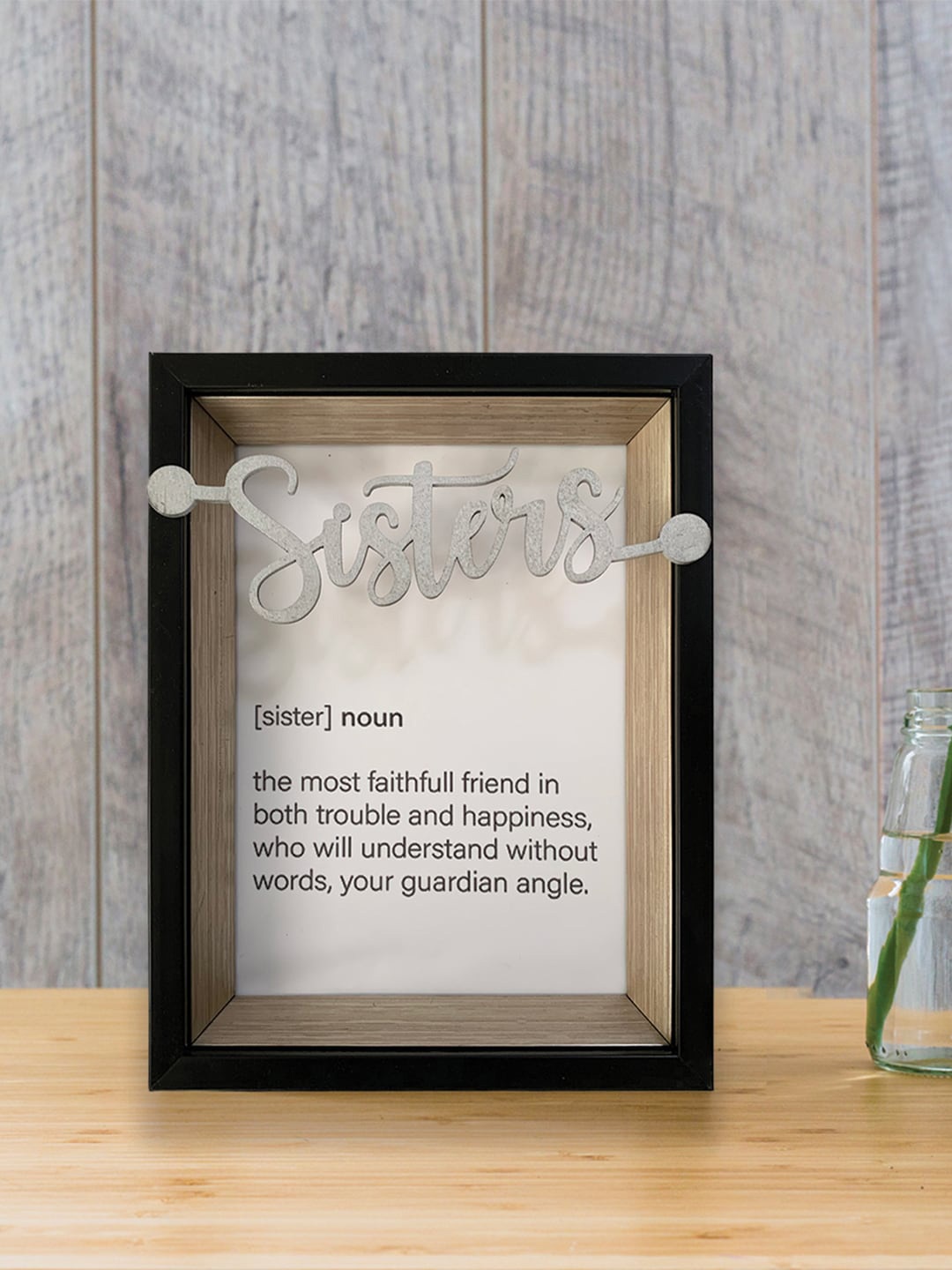

Art Street Black & Silver-Toned Sisters Mdf Framed Art Print Photo Frame