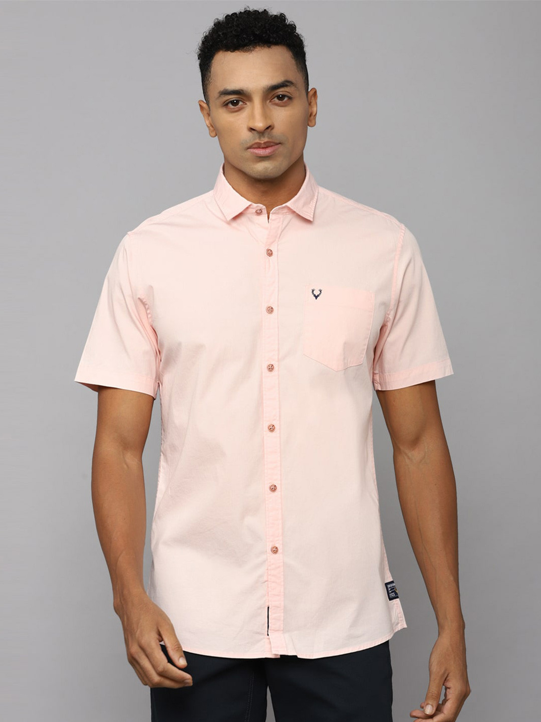 

Allen Solly Sport Men Peach-Coloured Slim Fit Opaque Casual Shirt
