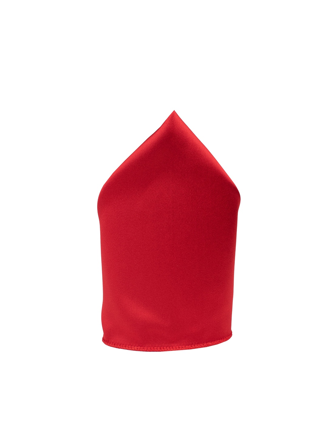 

The Tie Hub Satin Finish Pure Silk Pocket Square, Red