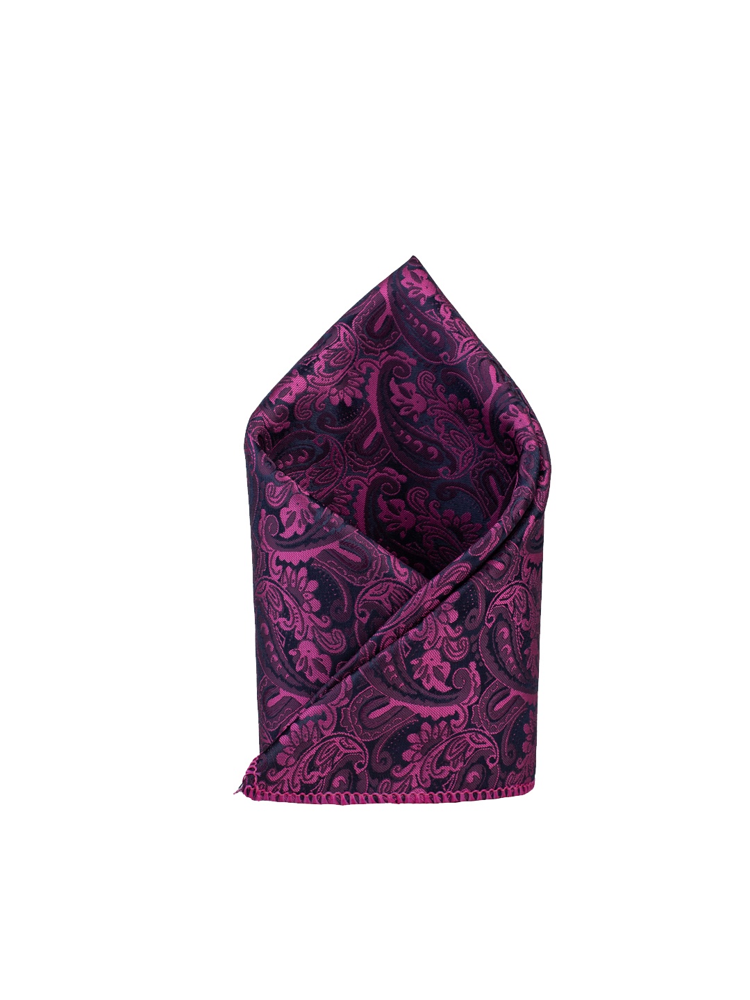

The Tie Hub Men Paisley Printed Pocket Square, Purple