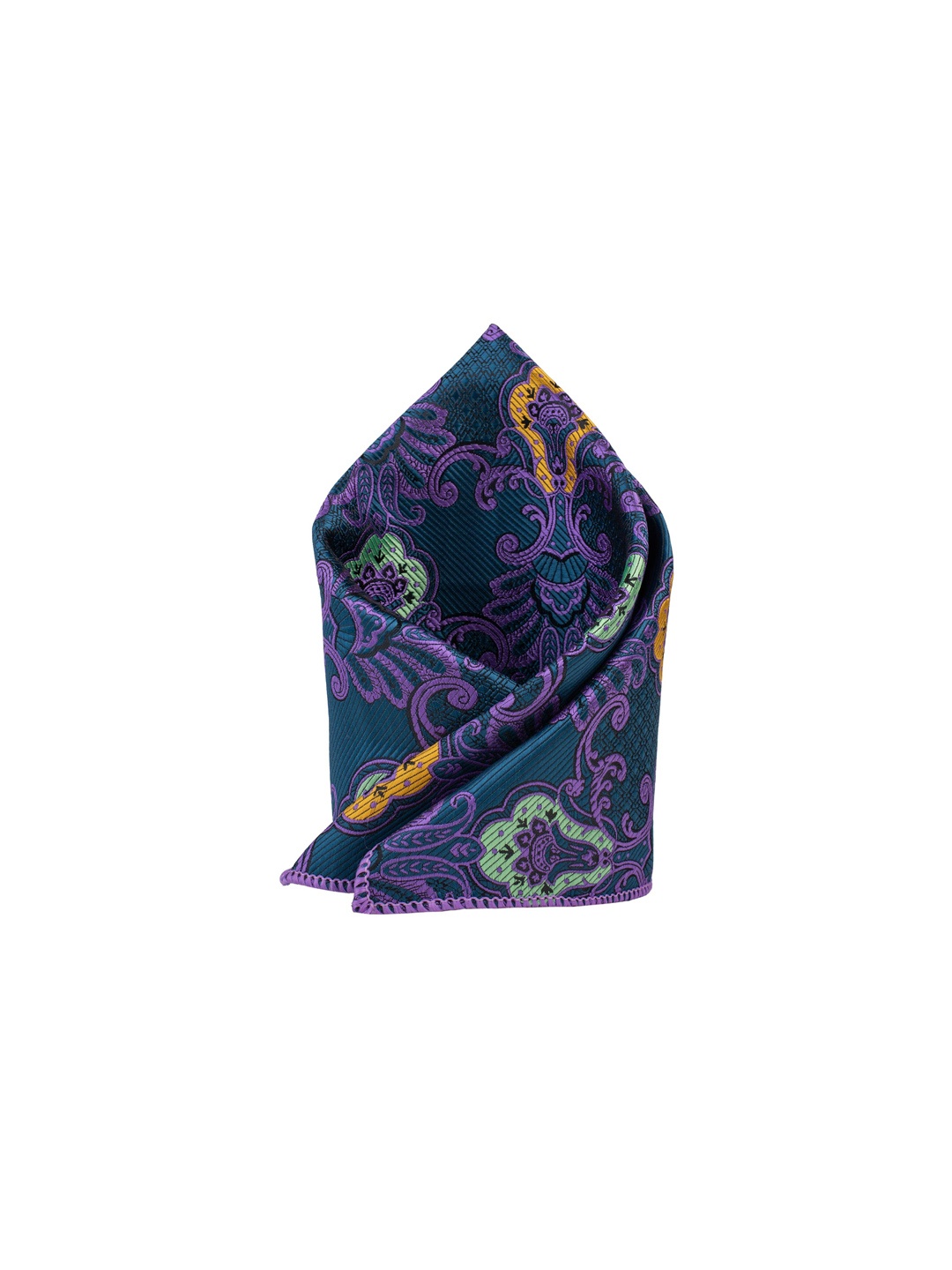 

The Tie Hub Men Paisley Printed Pocket Square, Purple