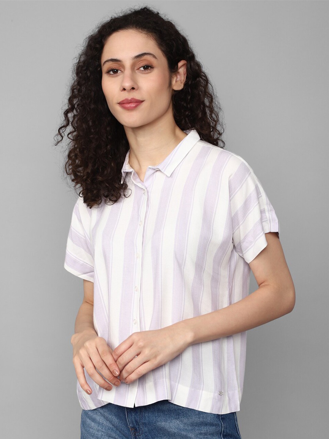 

Allen Solly Woman White Opaque Casual Shirt
